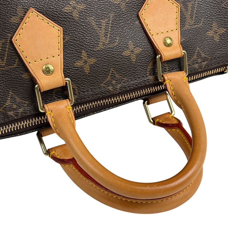 Louis Vuitton Speedy 25 Boston Bag Commuter Handbag Monogram Brown M41528
