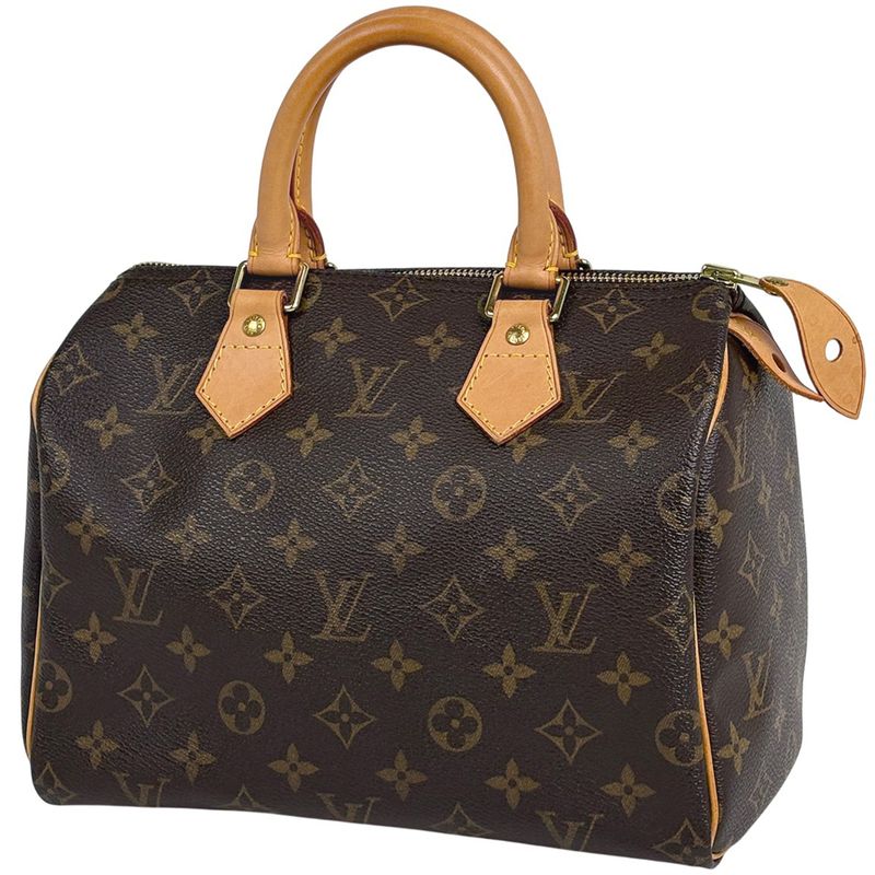 Louis Vuitton Speedy 25 Boston Bag Commuter Handbag Monogram Brown M41528