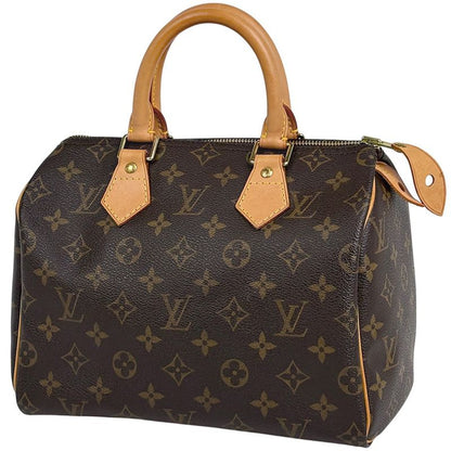 Louis Vuitton Speedy 25 Boston Bag Commuter Handbag Monogram Brown M41528
