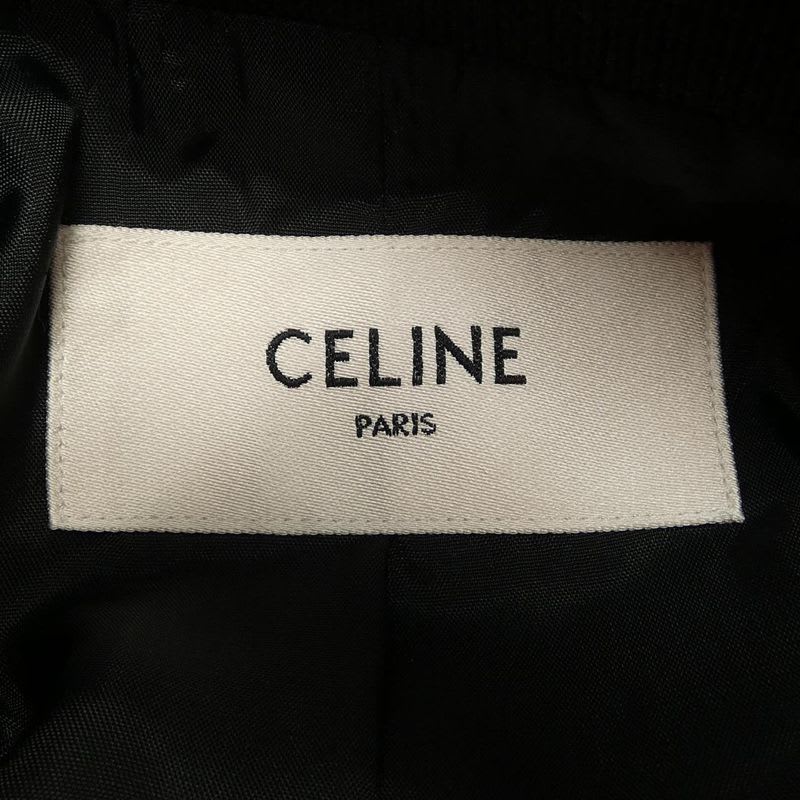 Celine Satin Artist Print Teddy Blouson Jacket 2 V30 H354 Q