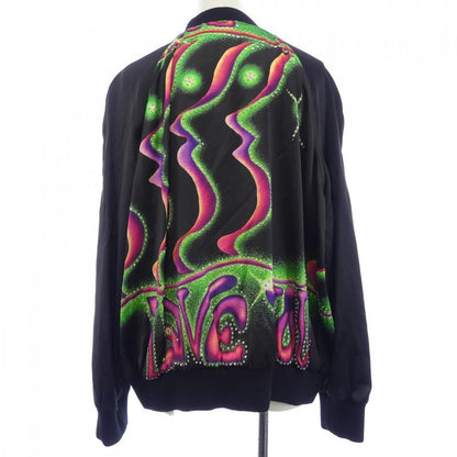 Celine Satin Artist Print Teddy Blouson Jacket 2 V30 H354 Q