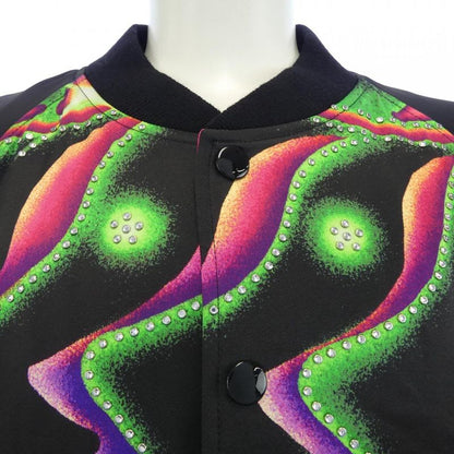 Celine Satin Artist Print Teddy Blouson Jacket 2 V30 H354 Q