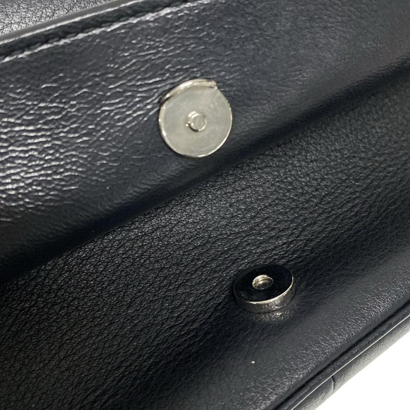 Balenciaga Wallet Everyday 502027 Black X White X Silver Chain Wallet Leather