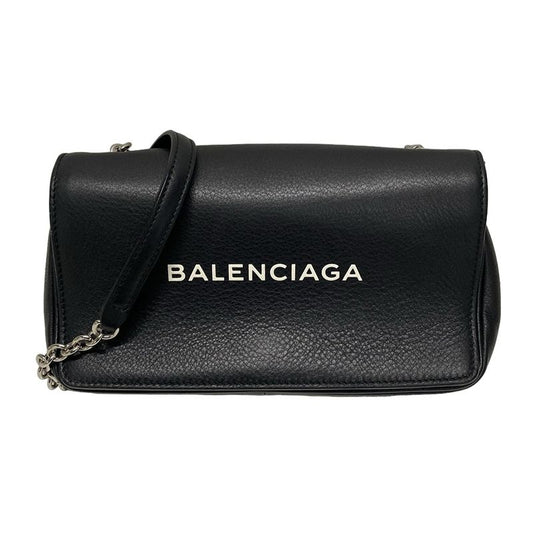 Balenciaga Wallet Everyday 502027 Black X White X Silver Chain Wallet Leather