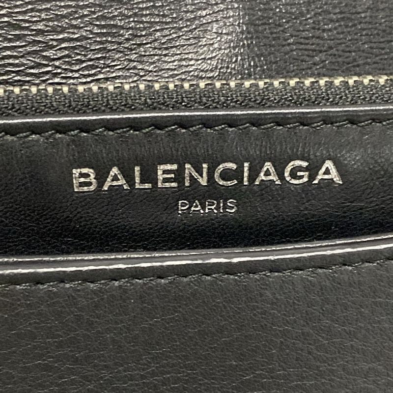 Balenciaga Wallet Everyday 502027 Black X White X Silver Chain Wallet Leather