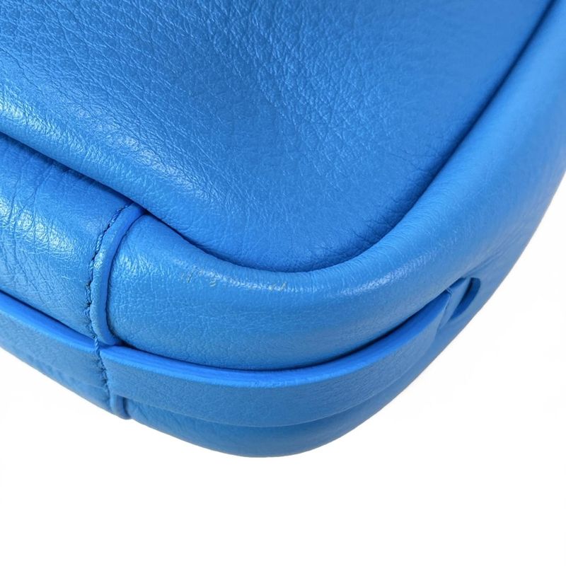 Balenciaga Shoulder Bag Everyday Camera Bag S 489812 Turquoise Blue Leather
