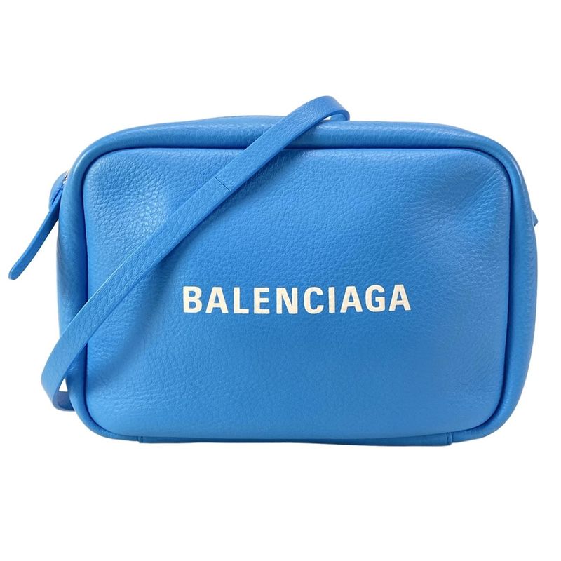 Balenciaga Shoulder Bag Everyday Camera Bag S 489812 Turquoise Blue Leather