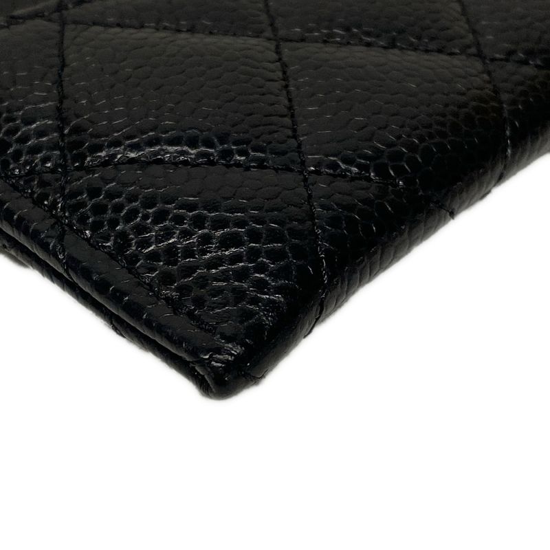 Chanel Card Case Classic Card Case Ap0213 Black Gold Hardware Matelasse Coco