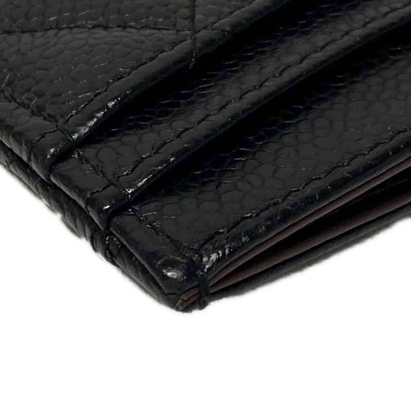 Chanel Card Case Classic Card Case Ap0213 Black Gold Hardware Matelasse Coco