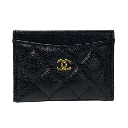 Chanel Card Case Classic Card Case Ap0213 Black Gold Hardware Matelasse Coco