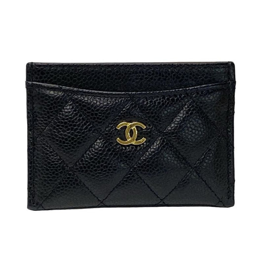 Chanel Card Case Classic Card Case Ap0213 Black Gold Hardware Matelasse Coco
