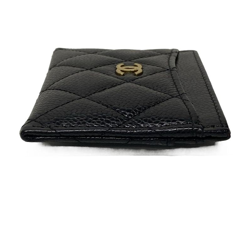 Chanel Card Case Classic Card Case Ap0213 Black Gold Hardware Matelasse Coco