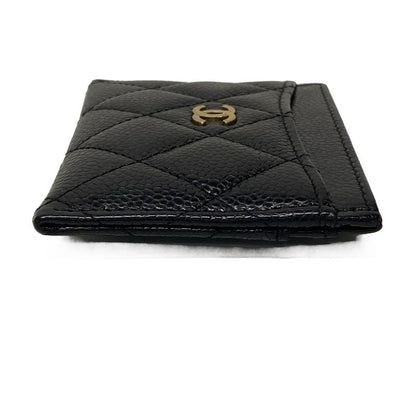Chanel Card Case Classic Card Case Ap0213 Black Gold Hardware Matelasse Coco
