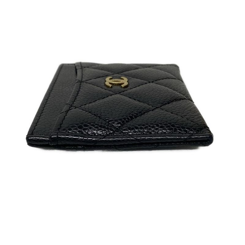 Chanel Card Case Classic Card Case Ap0213 Black Gold Hardware Matelasse Coco