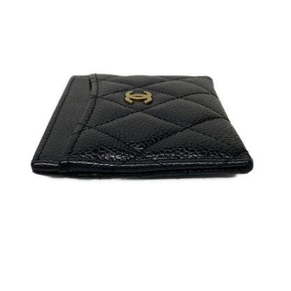 Chanel Card Case Classic Card Case Ap0213 Black Gold Hardware Matelasse Coco