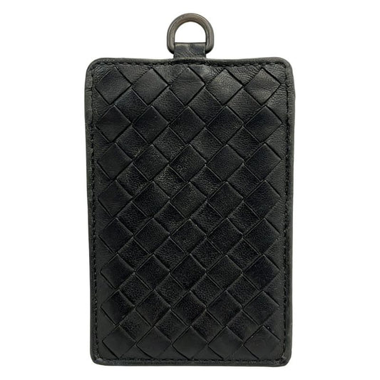 Bottega Veneta Pass Case Intrecciato Black Leather