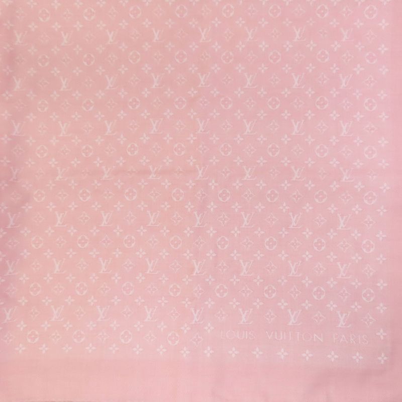 Louis Vuitton M77815 Large Shawl Monogram Shawl Wool Silk Ladies