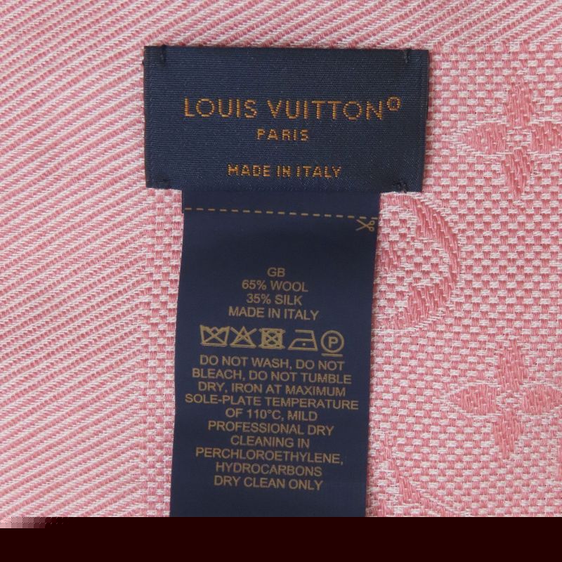 Louis Vuitton M77815 Large Shawl Monogram Shawl Wool Silk Ladies