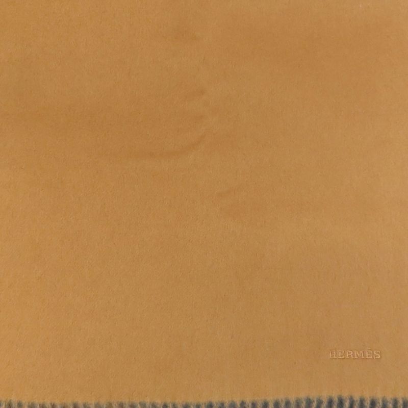 Hermes Logo Scarf Cashmere Ladies