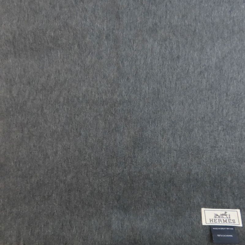 Hermes Logo Scarf Cashmere Ladies