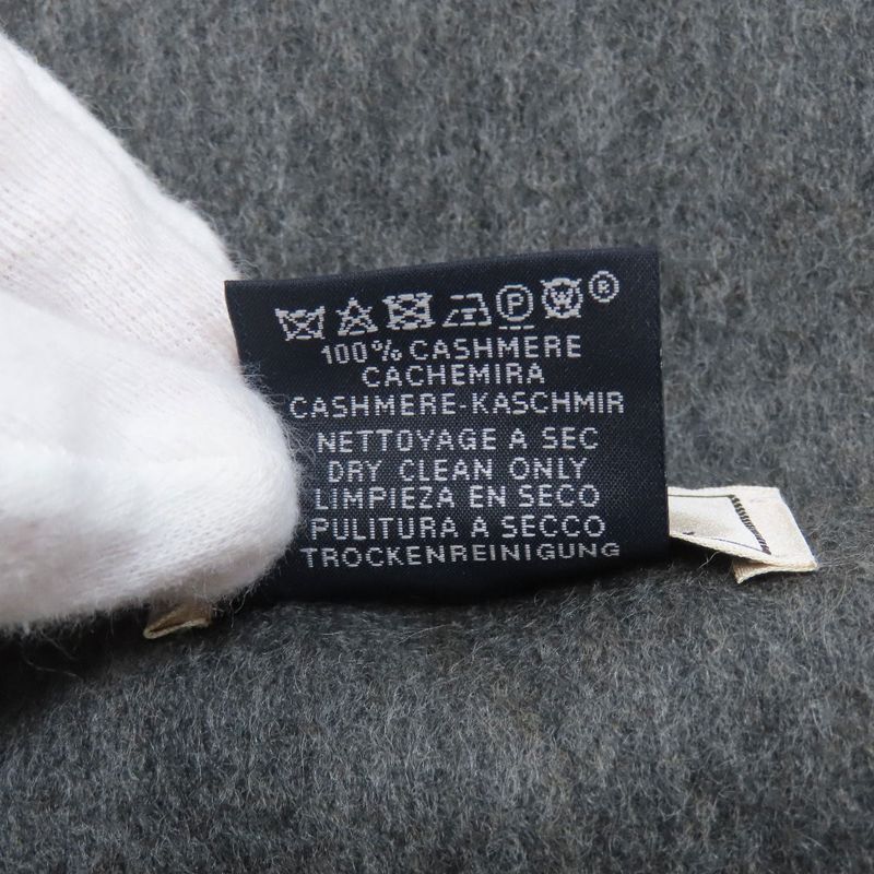 Hermes Logo Scarf Cashmere Ladies