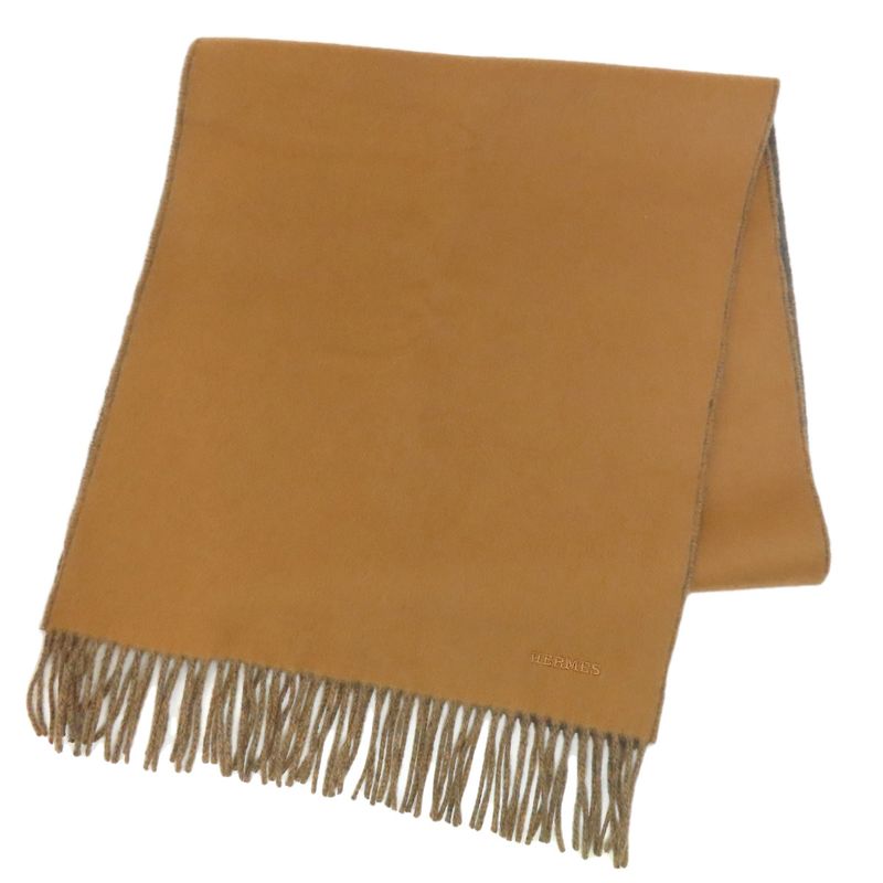Hermes Logo Scarf Cashmere Ladies