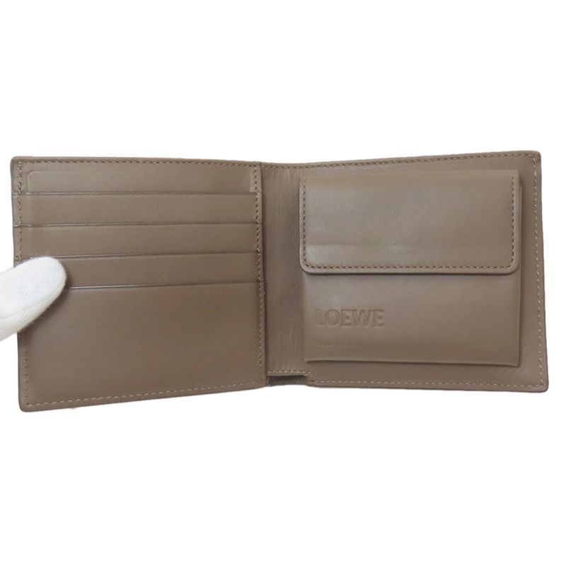 Loewe Anagram Bifold Wallet (with Coin Purse) Leather Women's