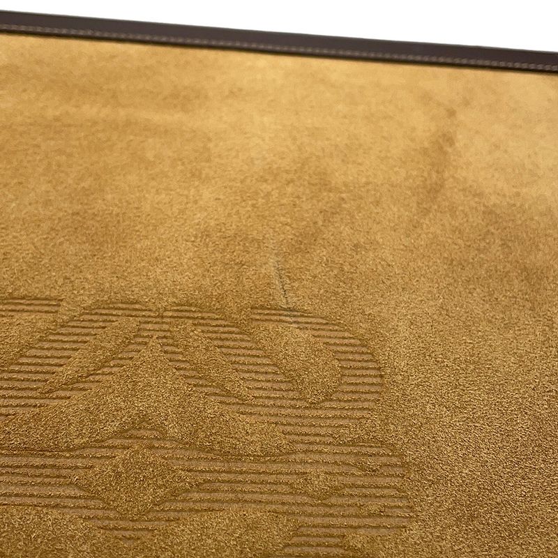 Loewe Trunk Case Anagram Suede Leather Beige Brown