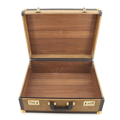 Loewe Trunk Case Anagram Suede Leather Beige Brown