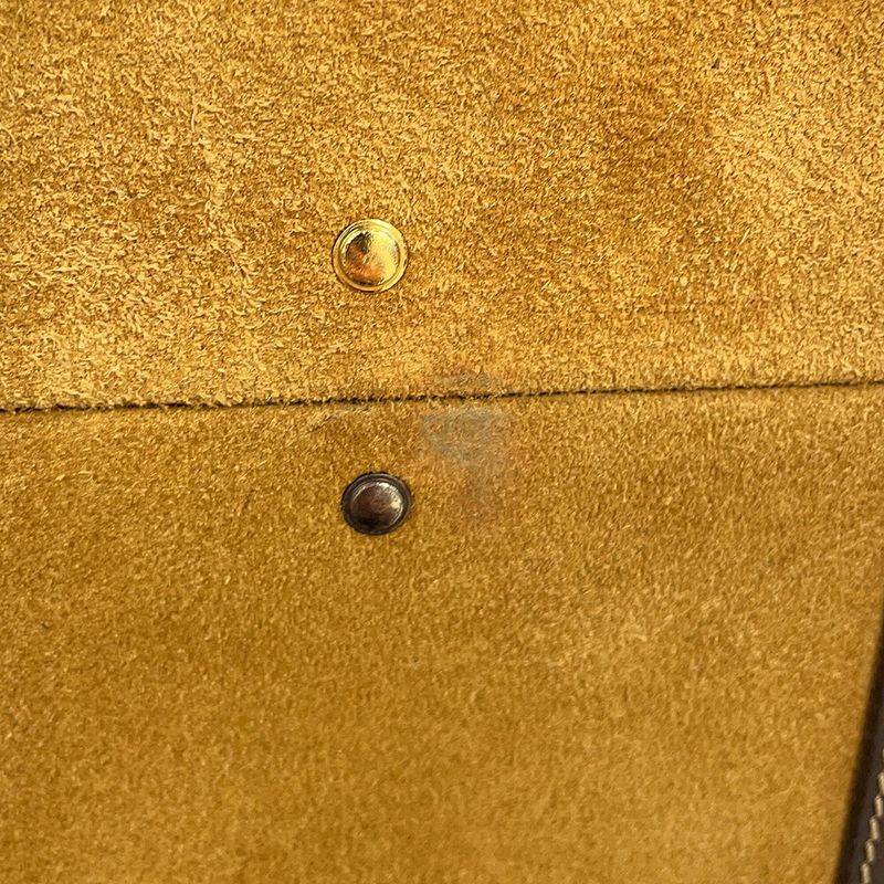 Loewe Trunk Case Anagram Suede Leather Beige Brown