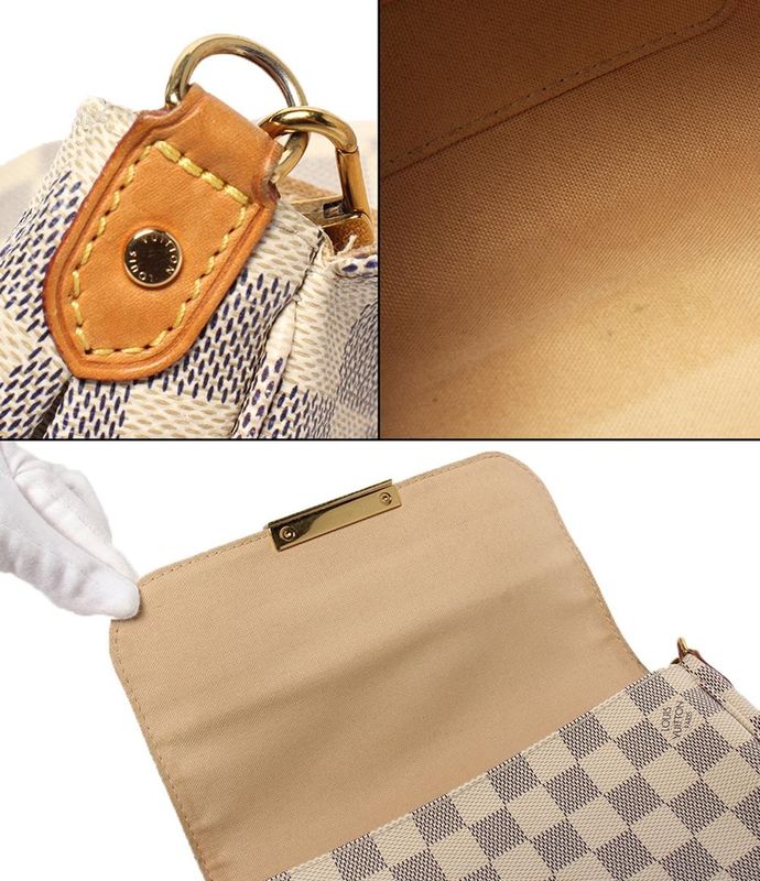 Louis Vuitton 2way Shoulder Bag Handbag Damier Azure Crossbody Shoulder