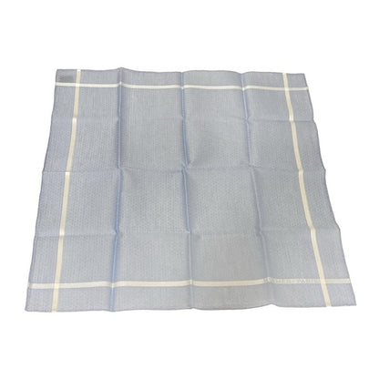 Hermes Handkerchief - Light Blue X White H Pattern
