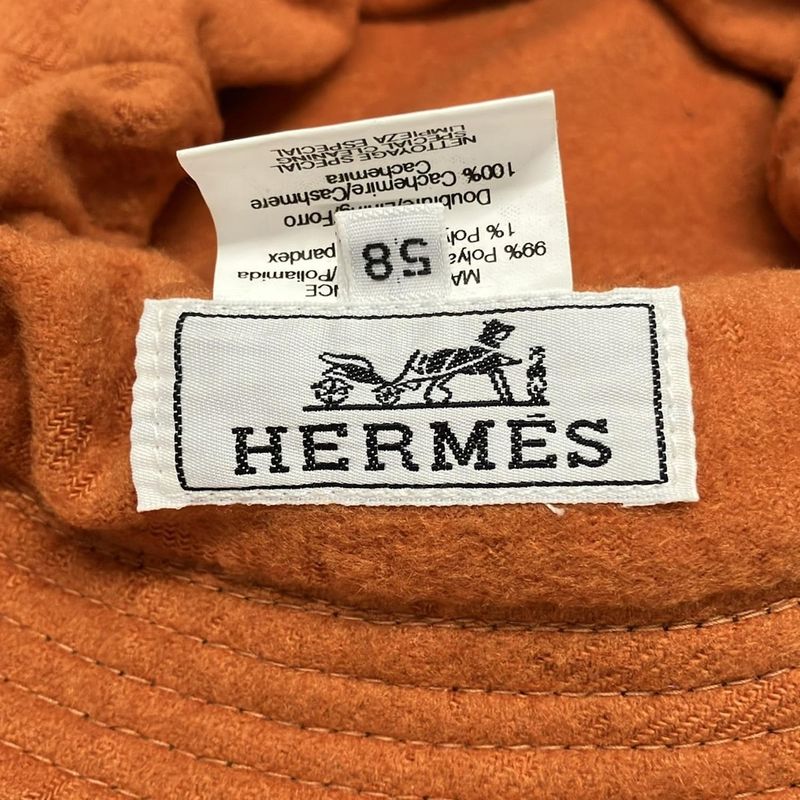 Hermes Hat 58 - Black Bucket Hat