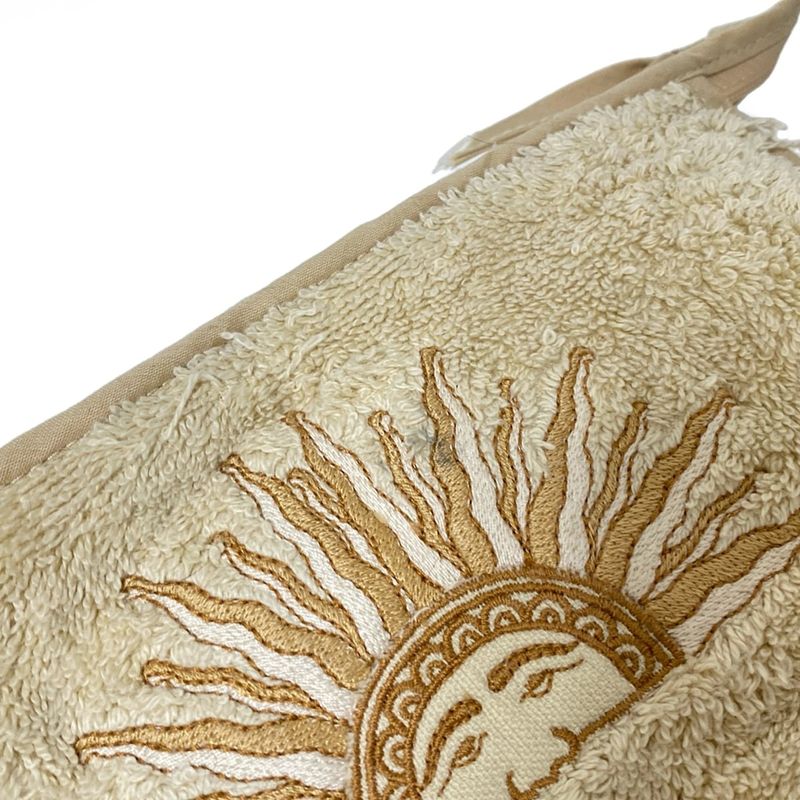 Hermes Pouch - Beige X Ivory Embroidery Sun