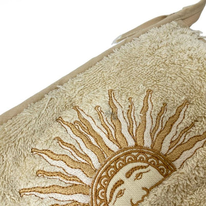 Hermes Pouch - Beige X Ivory Embroidery Sun