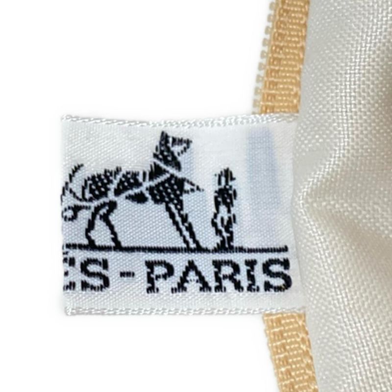 Hermes Pouch - Beige X Ivory Embroidery Sun