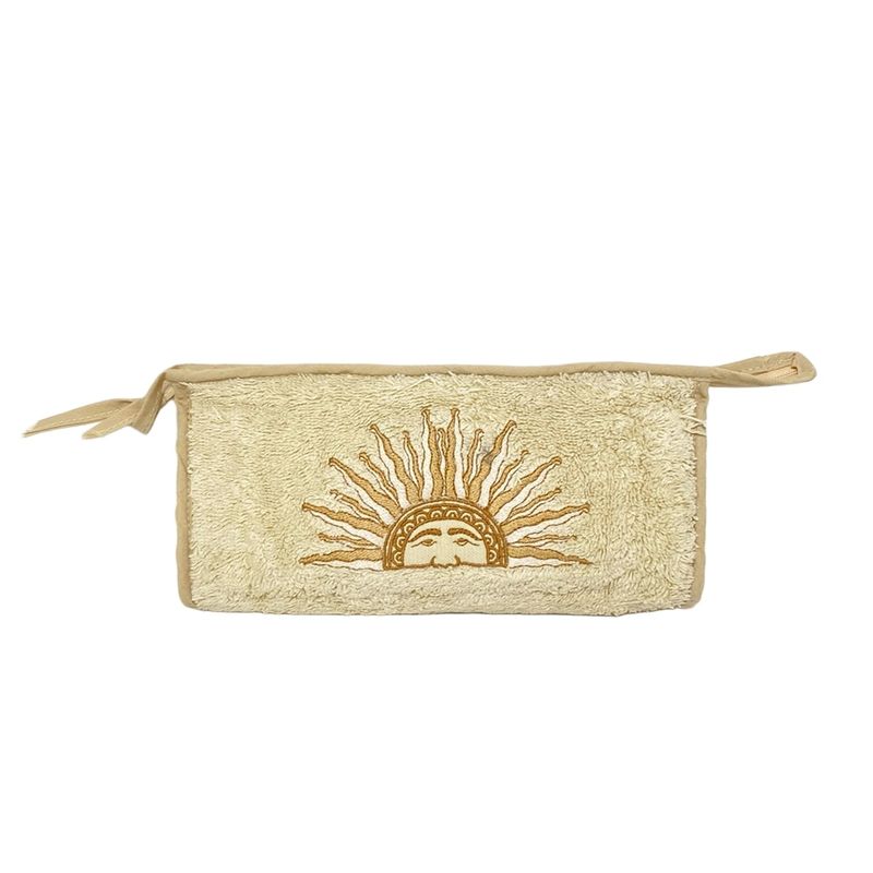 Hermes Pouch - Beige X Ivory Embroidery Sun