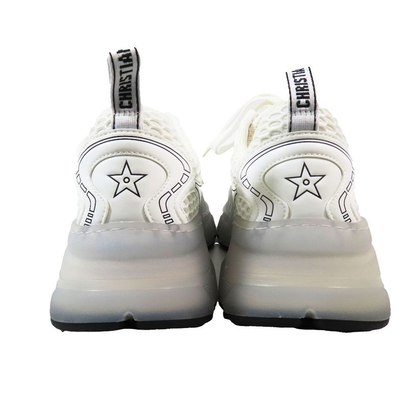 Unused Christian Dior Vibe Sneakers Mesh Low Cut Shoes White 39 26cm (10.24in)