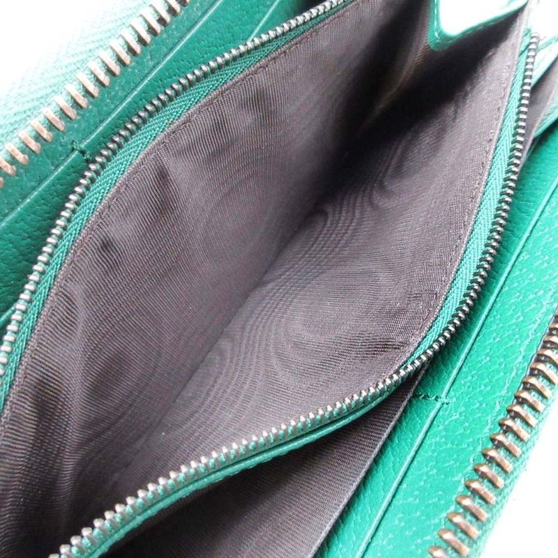 Gucci Double G Logo Bamboo Long Wallet Long Wallet Round Zipper With Coin Purse