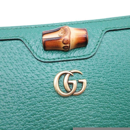 Gucci Double G Logo Bamboo Long Wallet Long Wallet Round Zipper With Coin Purse