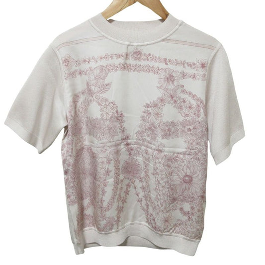 Cleaned 25SS Hermes Twill Reine Brid De Gala En Fleur Knit Cut And Sewn