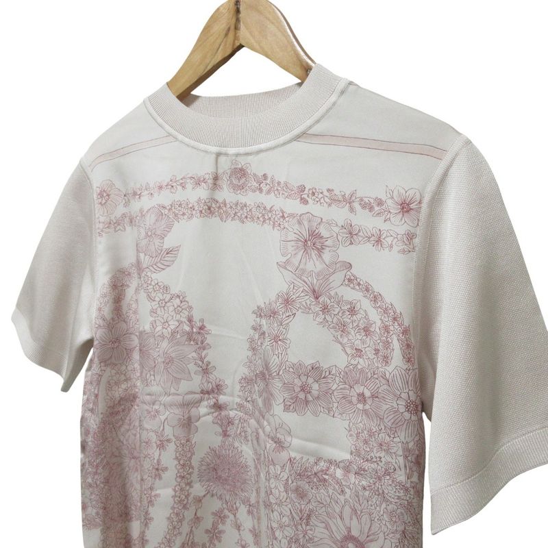Cleaned 25SS Hermes Twill Reine Brid De Gala En Fleur Knit Cut And Sewn