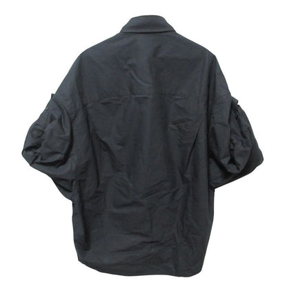 Cleaned Balenciaga 2024 Model Cotton Poplin Tuck Sleeve Shirt Blouse 834033 36