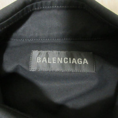 Cleaned Balenciaga 2024 Model Cotton Poplin Tuck Sleeve Shirt Blouse 834033 36