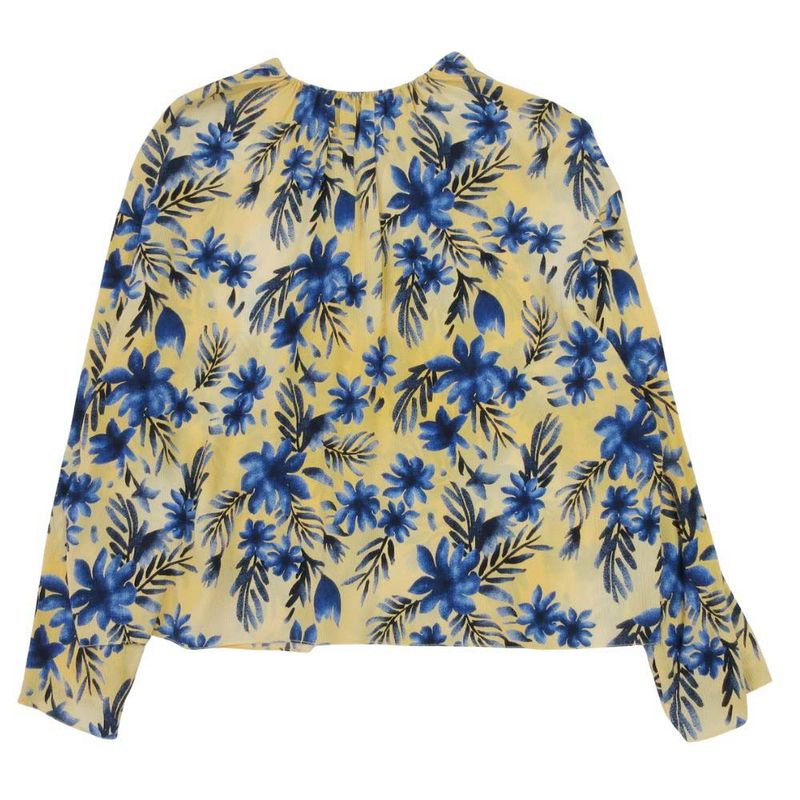 18ss Balenciaga Floral Silk Blouse Shirt Pullover Tops Long Sleeve Allover