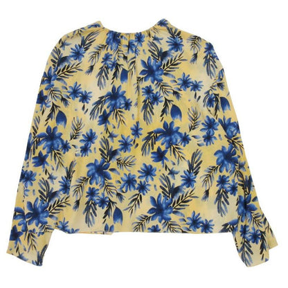18ss Balenciaga Floral Silk Blouse Shirt Pullover Tops Long Sleeve Allover