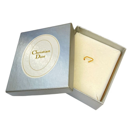 Christian Dior Heart Stone Necklace GP Gold Ladies Used