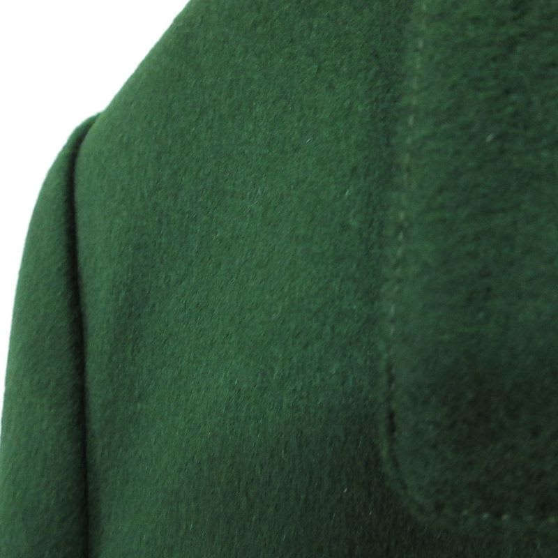 Hermes Vintage Gold Button Wool Jacket Size 40 Green Ladies