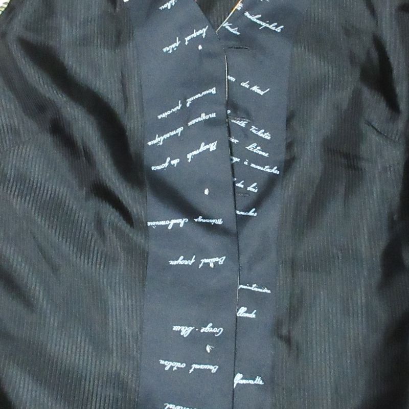 Hermes Vintage Bird Print Silk Gilet Vest Size 40 Black Ladies