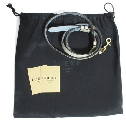 Good Loewe Ines Anagram Bicolor Leather Shoulder Bag 324.71h70 Beige Ladies Used